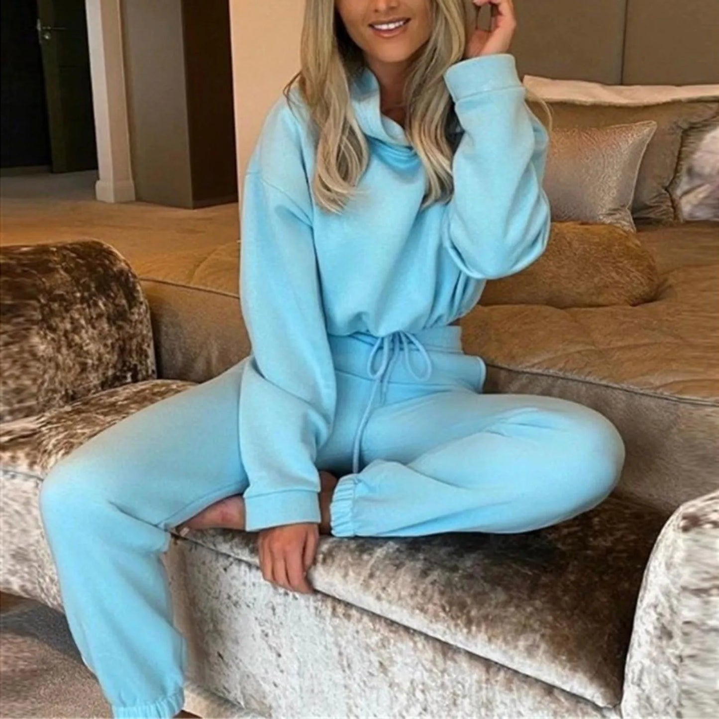 Women Winter Tracksuit Two Piece Set