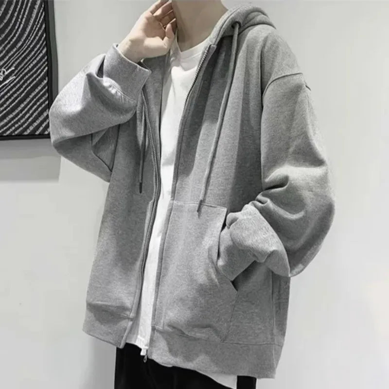 Unisex Loose Zip-Up Hoodie
