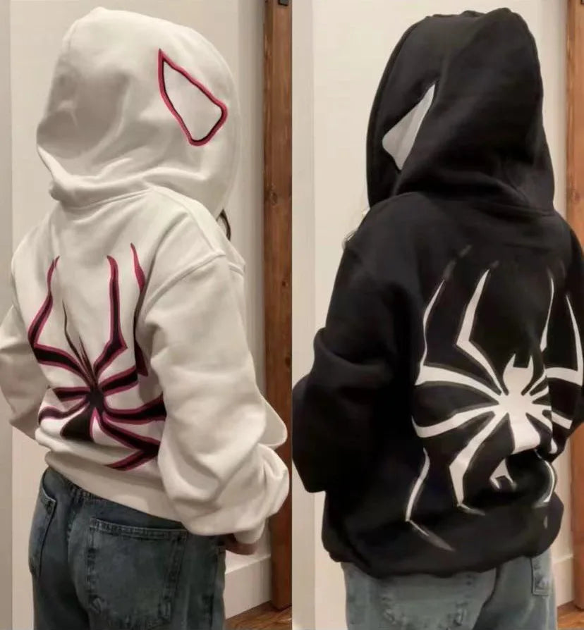 Full Zip Up Spider Hoodie His + Hers