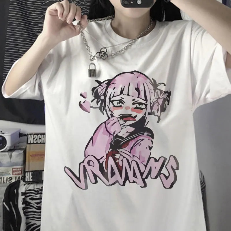Women Oversized T-shirt Anime Graphic