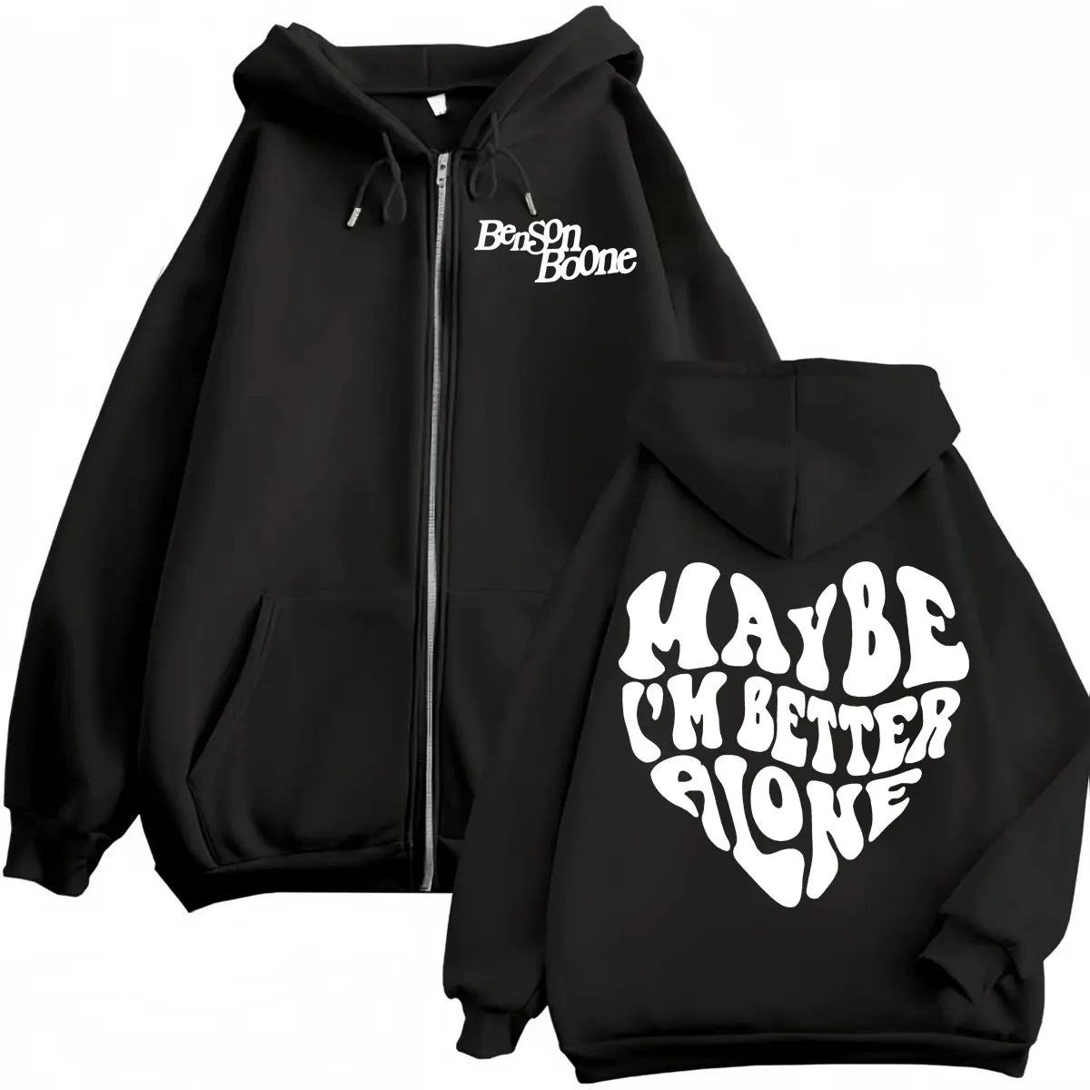 Benson Boone Merch Zipper Hoodies American Heart World Tour 2025 Unisex