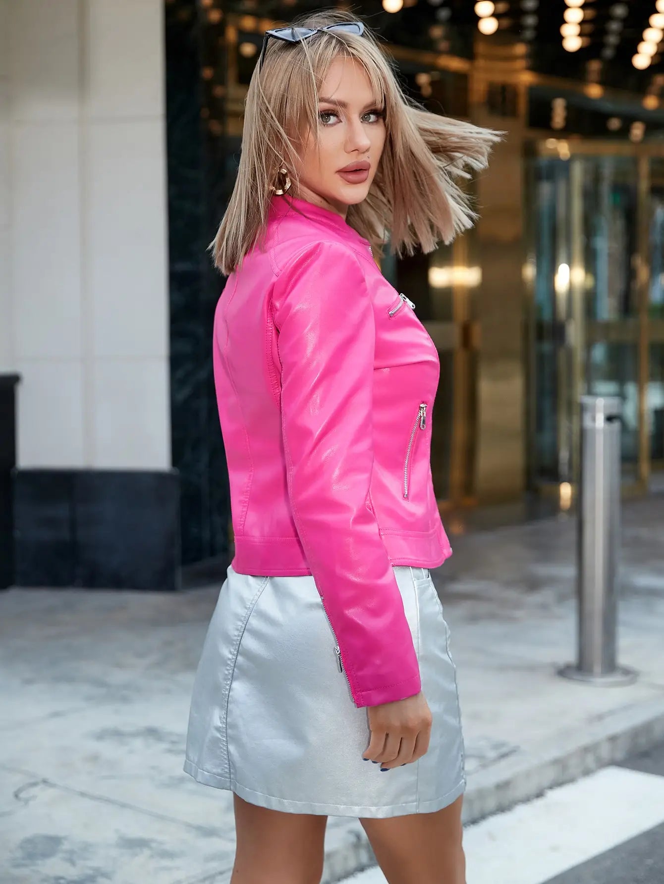 Women's Leather Motorcycle Jacket