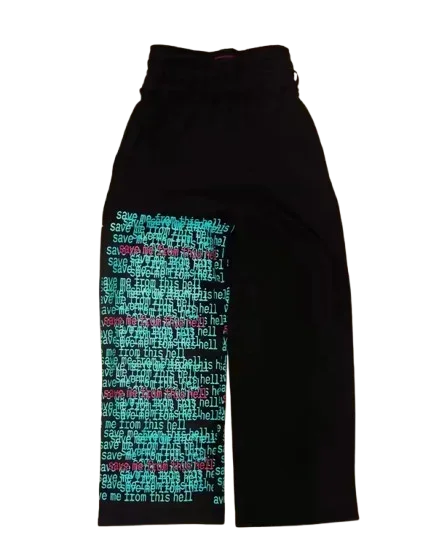 Embroidered double waist Sweatpants