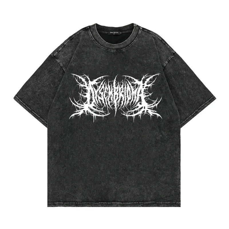 Unisex Oversized Washed Punk T-Shirt