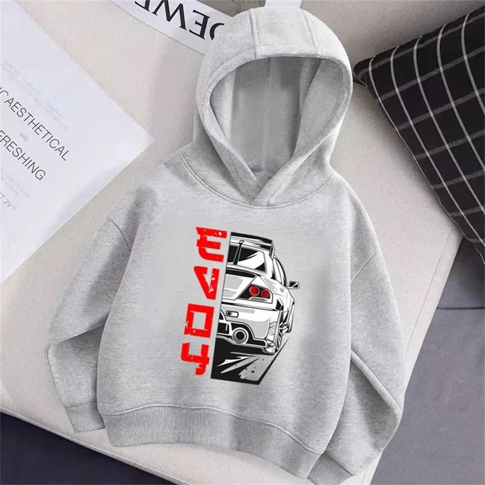 Unisex Kids Rally Car Hoodies
