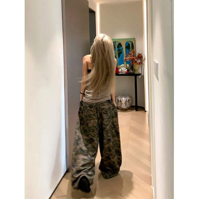 Women Oversized Baggy Camouflage Sweatpants