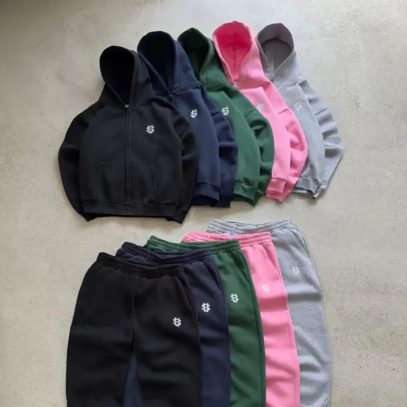 Unisex Straight Baggy Pants Tracksuit