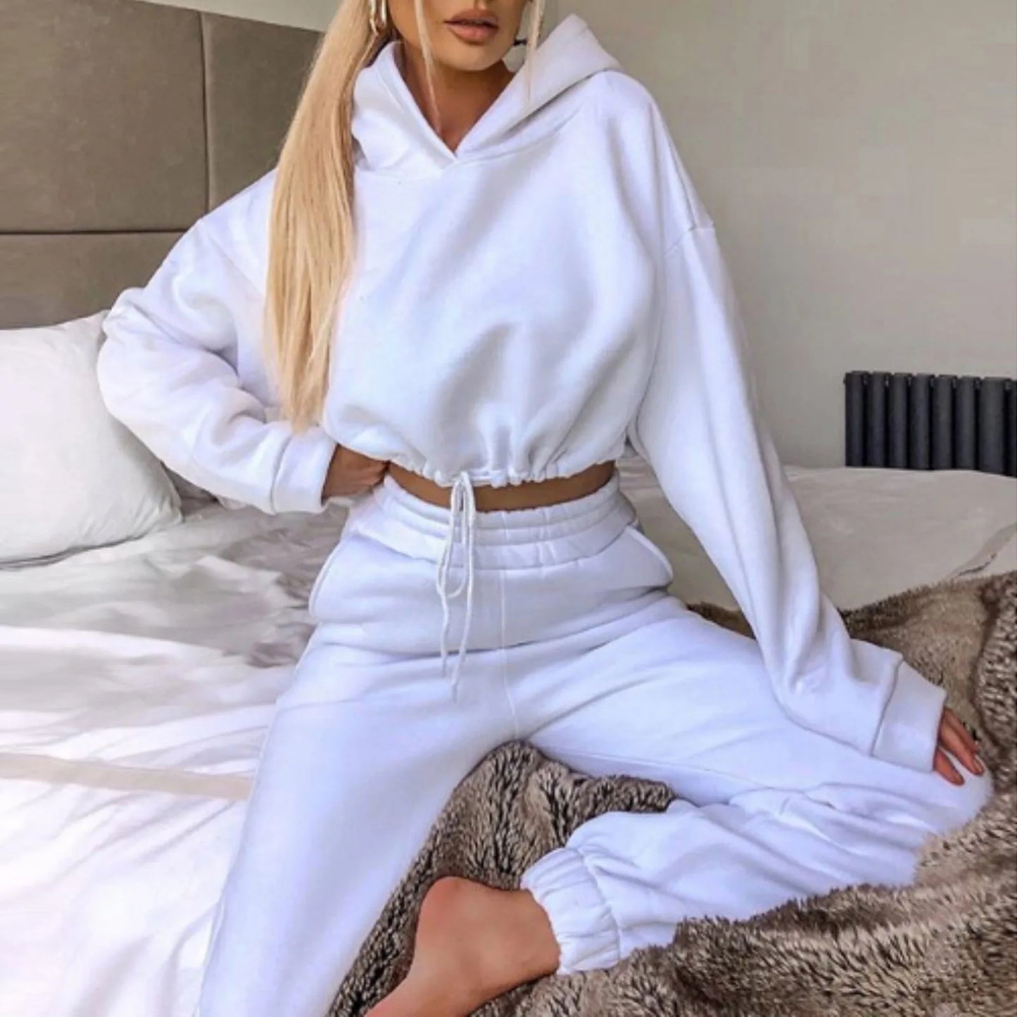 Women Winter Tracksuit Two Piece Set
