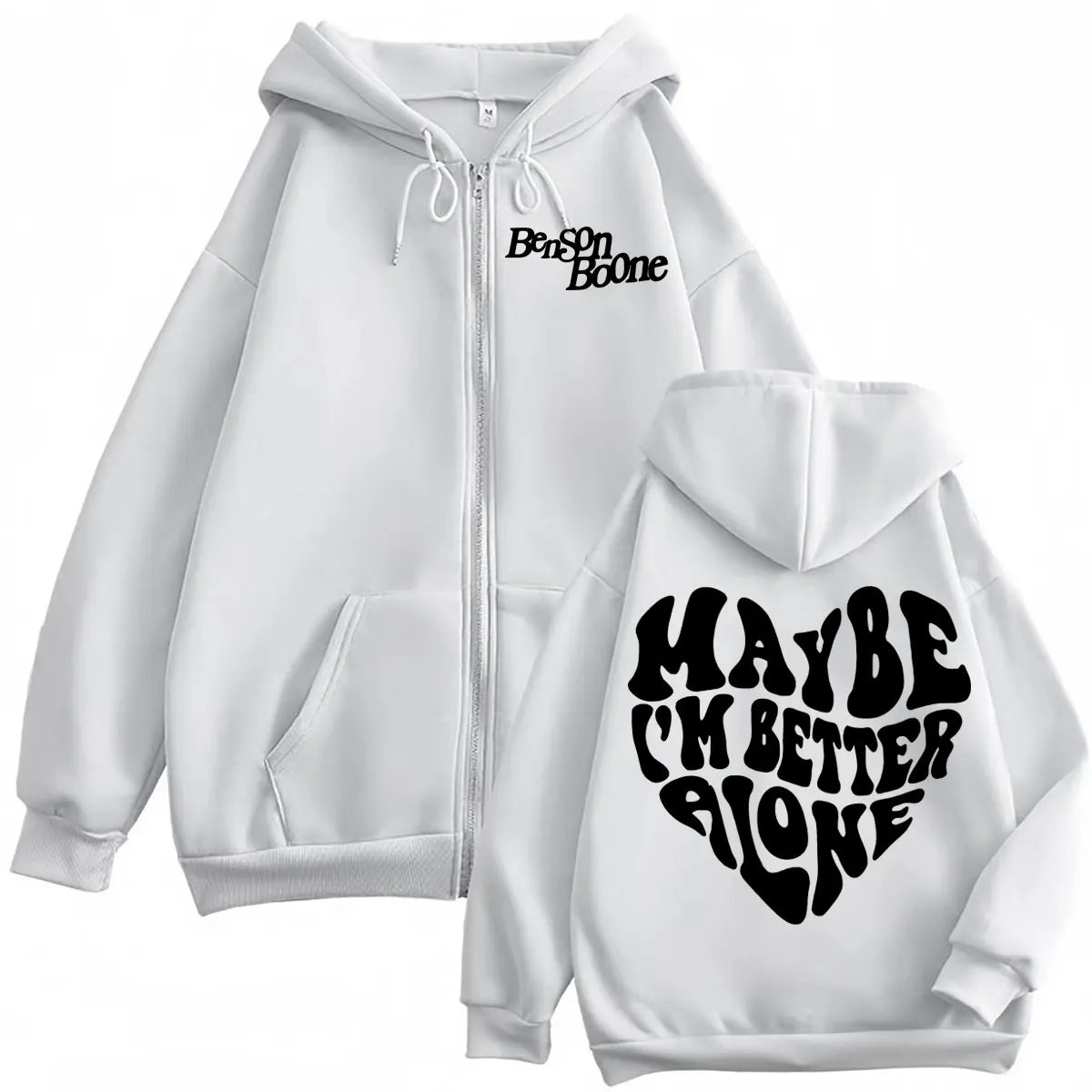 Benson Boone Merch Zipper Hoodies American Heart World Tour 2025 Unisex