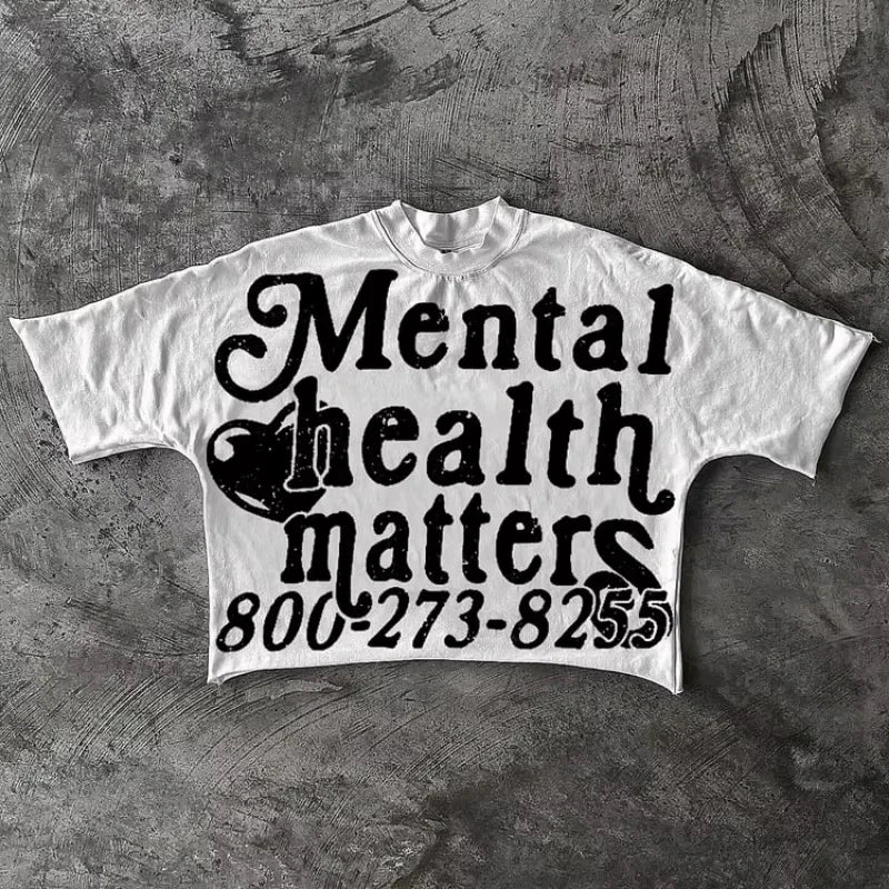 Men Mental Health Matters Cropped T-Shirts