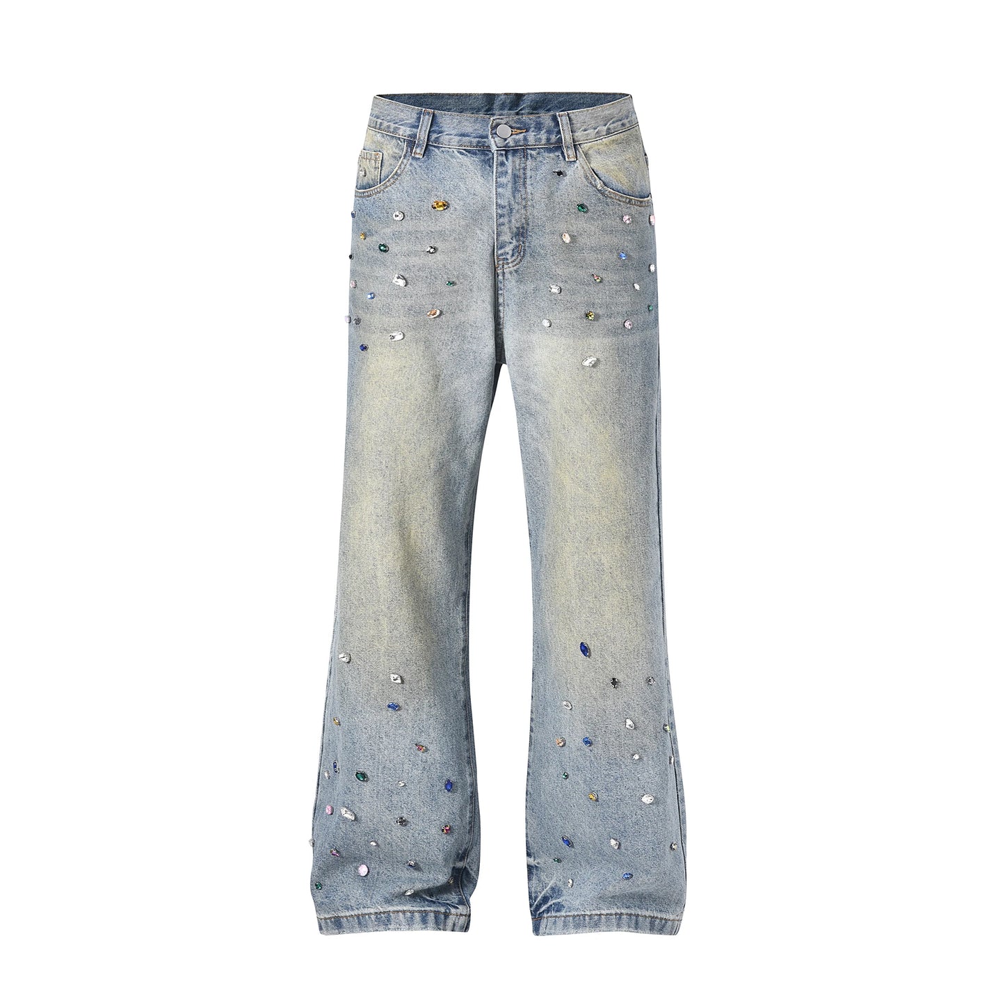 Vintage Gemstone Baggy Jeans for Men