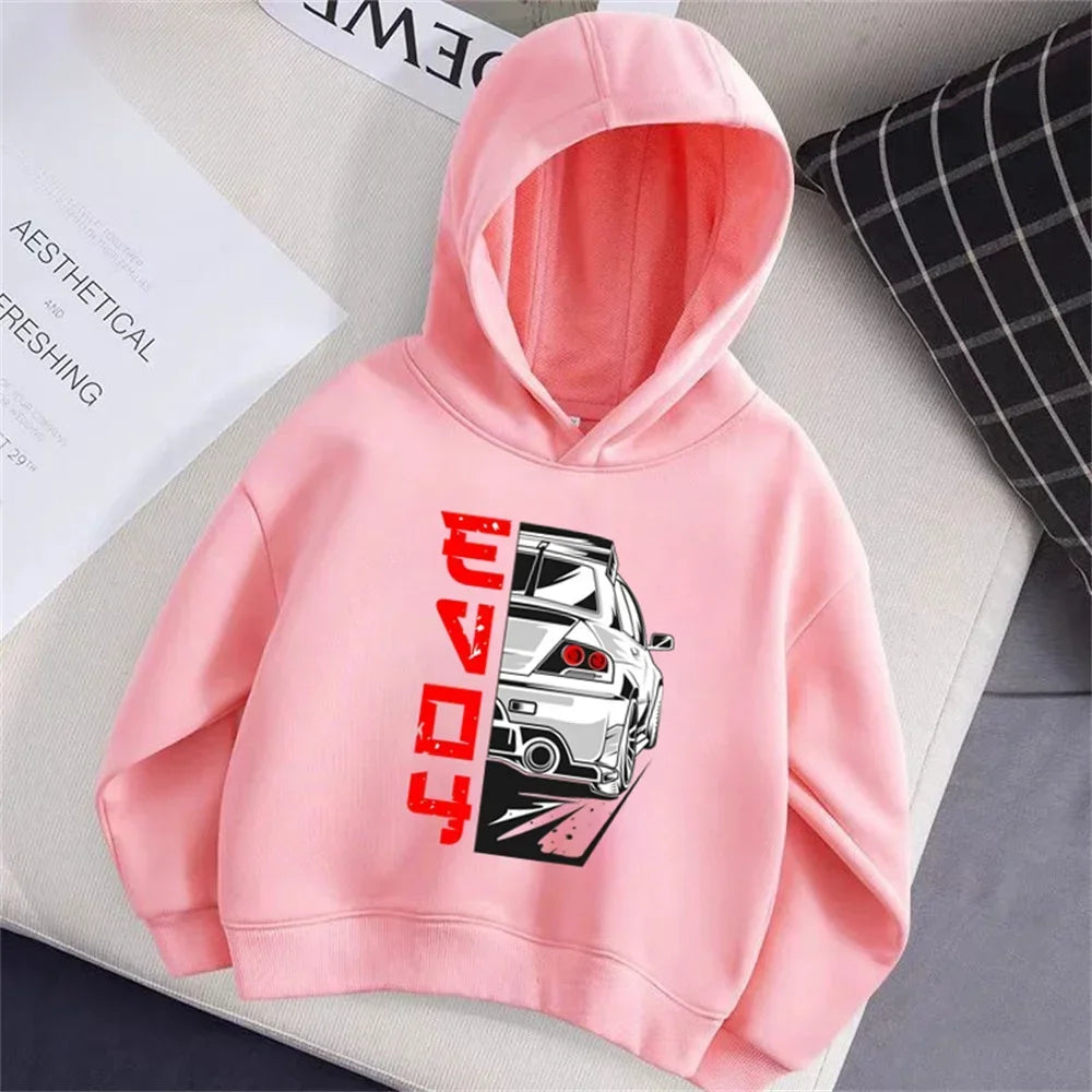 Unisex Kids Rally Car Hoodies