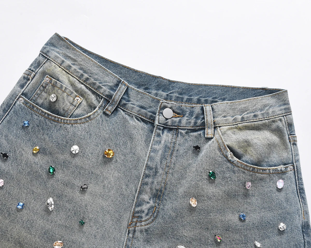 Vintage Gemstone Baggy Jeans for Men