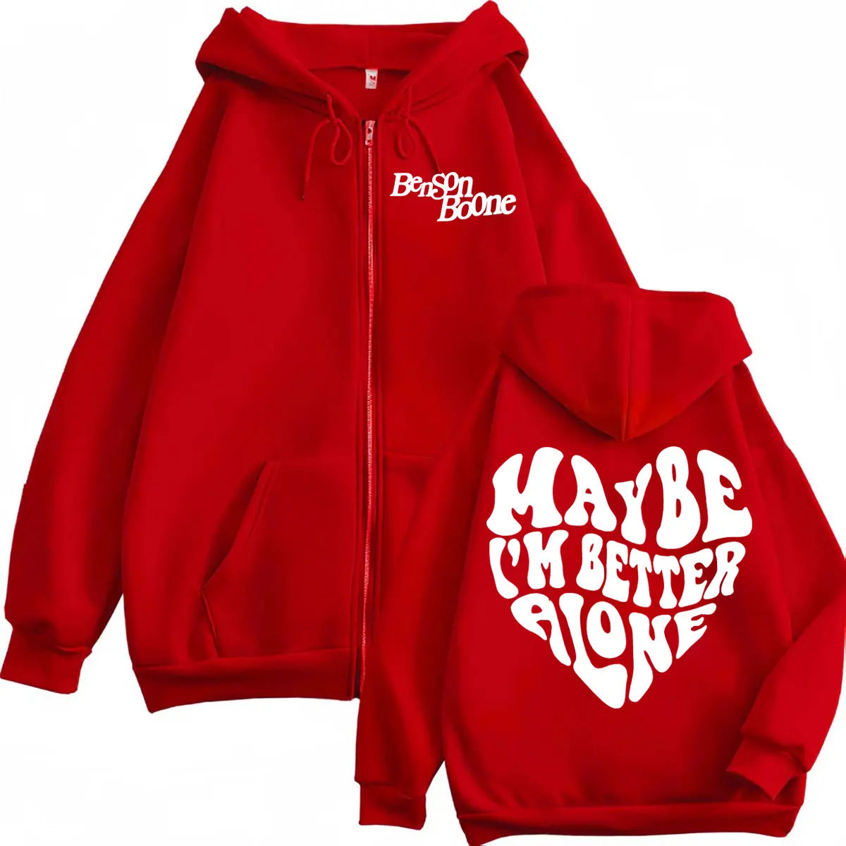 Benson Boone Merch Zipper Hoodies American Heart World Tour 2025 Unisex