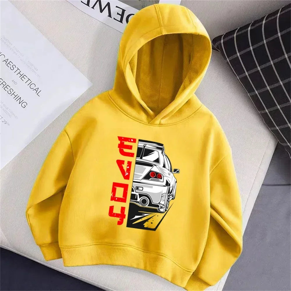 Unisex Kids Rally Car Hoodies