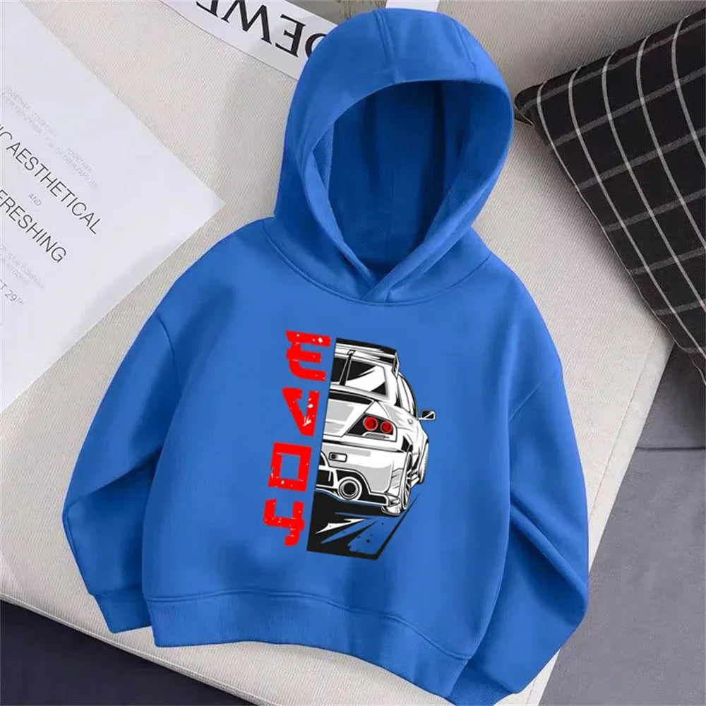 Unisex Kids Rally Car Hoodies