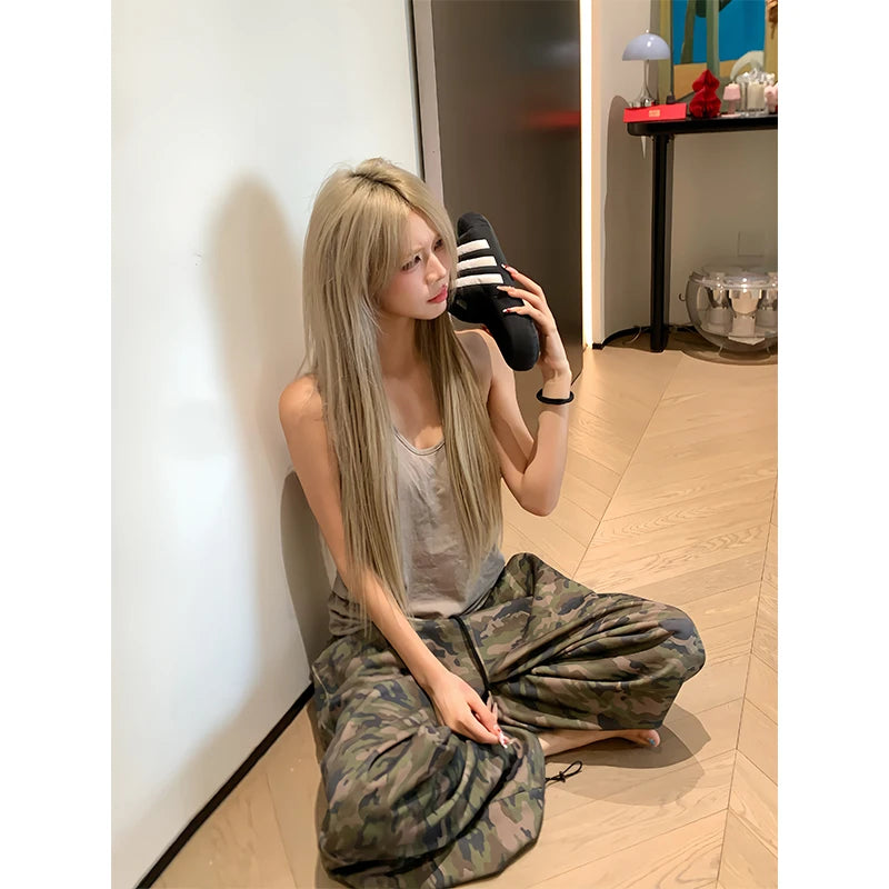 Women Oversized Baggy Camouflage Sweatpants
