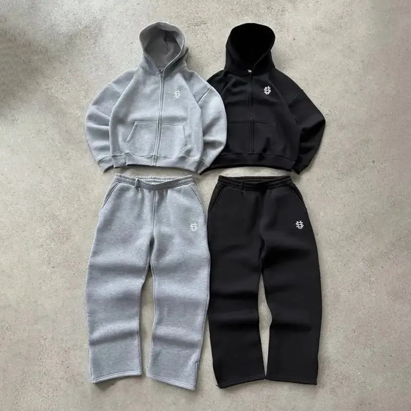 Unisex Straight Baggy Pants Tracksuit