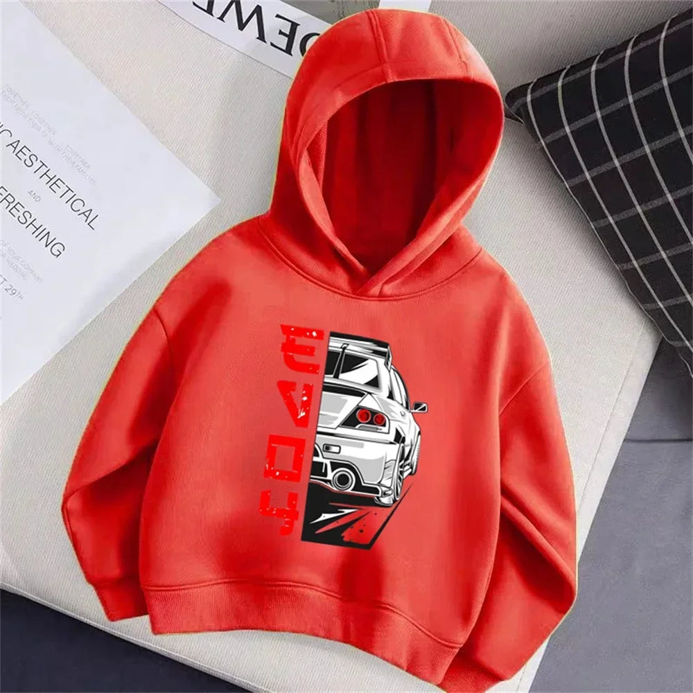 Unisex Kids Rally Car Hoodies