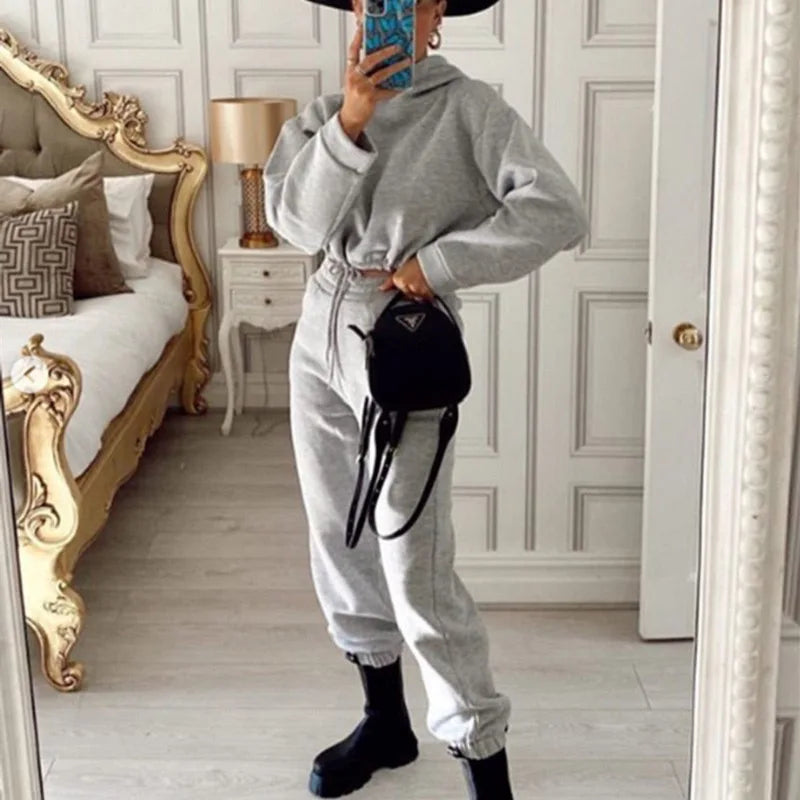 Women Winter Tracksuit Two Piece Set