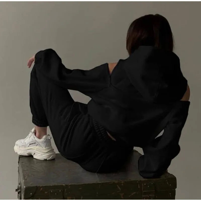 Two Piece Sets Women Tracksuit Oversized