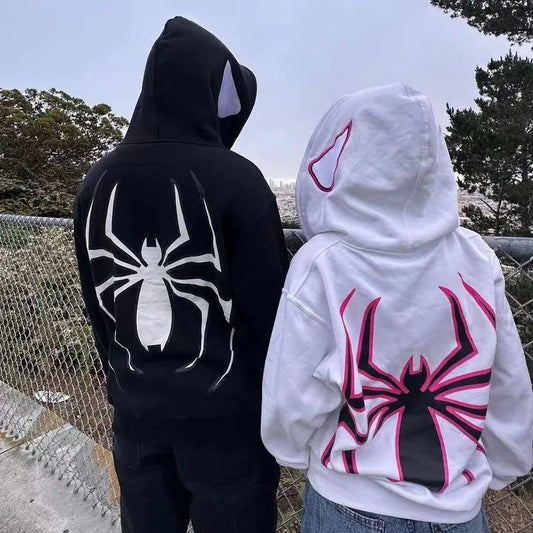 Full Zip Up Spider Hoodie His + Hers