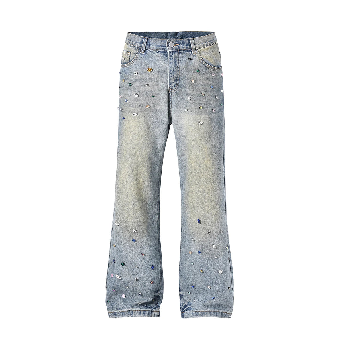Vintage Gemstone Baggy Jeans for Men