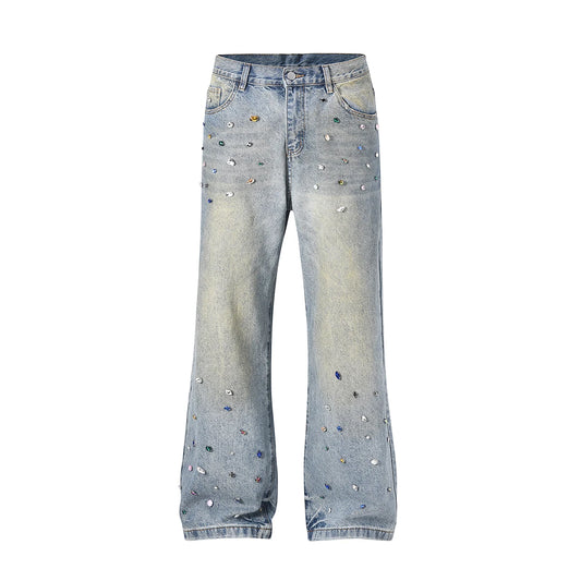 Vintage Gemstone Baggy Jeans for Men