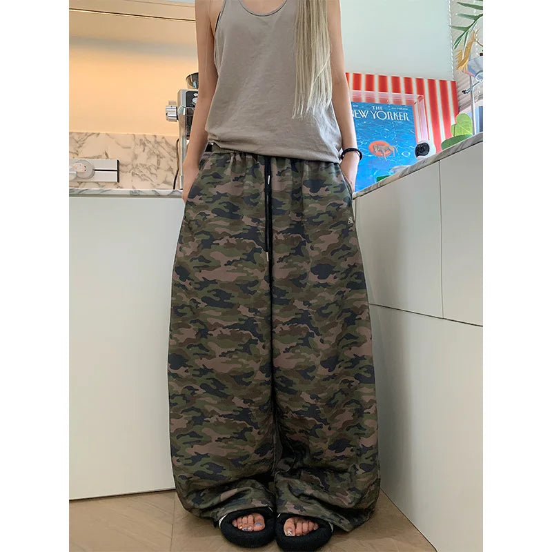 Women Oversized Baggy Camouflage Sweatpants