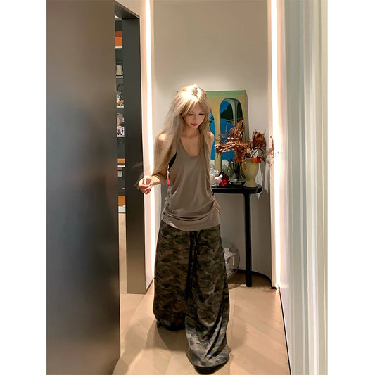 Women Oversized Baggy Camouflage Sweatpants