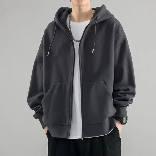 Unisex Loose Zip-Up Hoodie